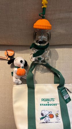 Peanuts Starbucks Snoopy Cup Tote Bag Charm