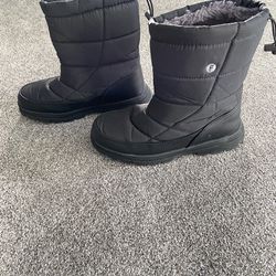 EXEBLUE Men Women's Winter Snow Boots, Unisex Water- Resistant Mid