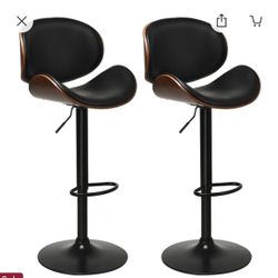 Keenes Bentwood Adjustable Height Swivel Bar Stools
