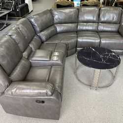 New In The Box 📦 Grey Living Room Sectional Recliner - Delivery And Financing Available 