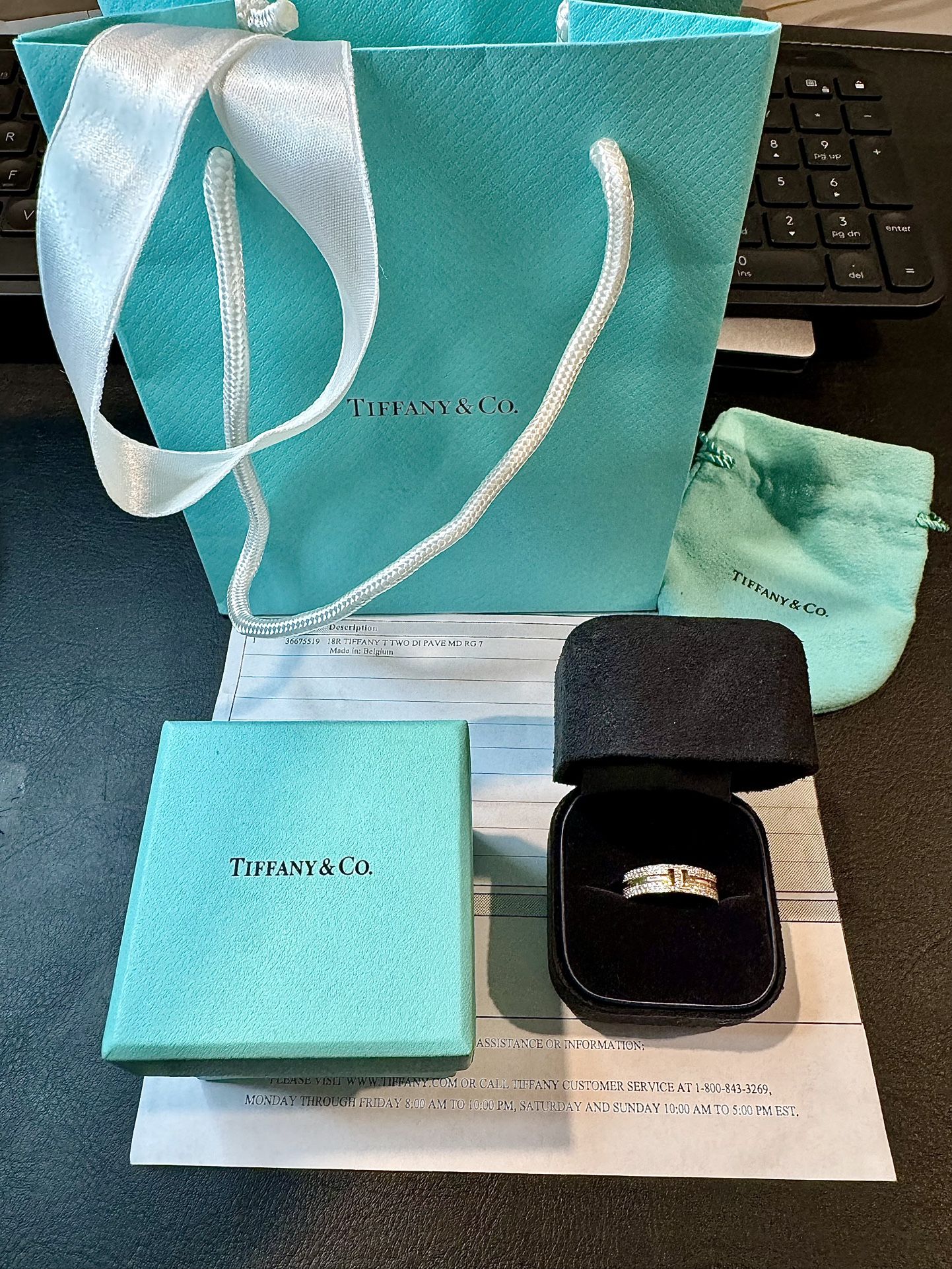 Tiffany Wide Pavé Diamond Ring