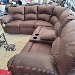 Ashley Reclining Sectional Sofa Couch With İnterest Free Payment Options 