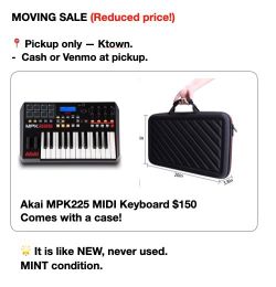 Akai MPK225 MIDI Keyboard with Case