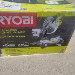 RYOBI 10 in Compound Miter With Laser