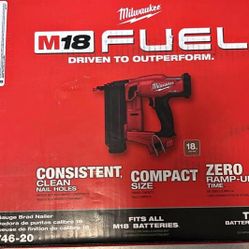 Milwaukee Brad Nailer V18  New Open Box
