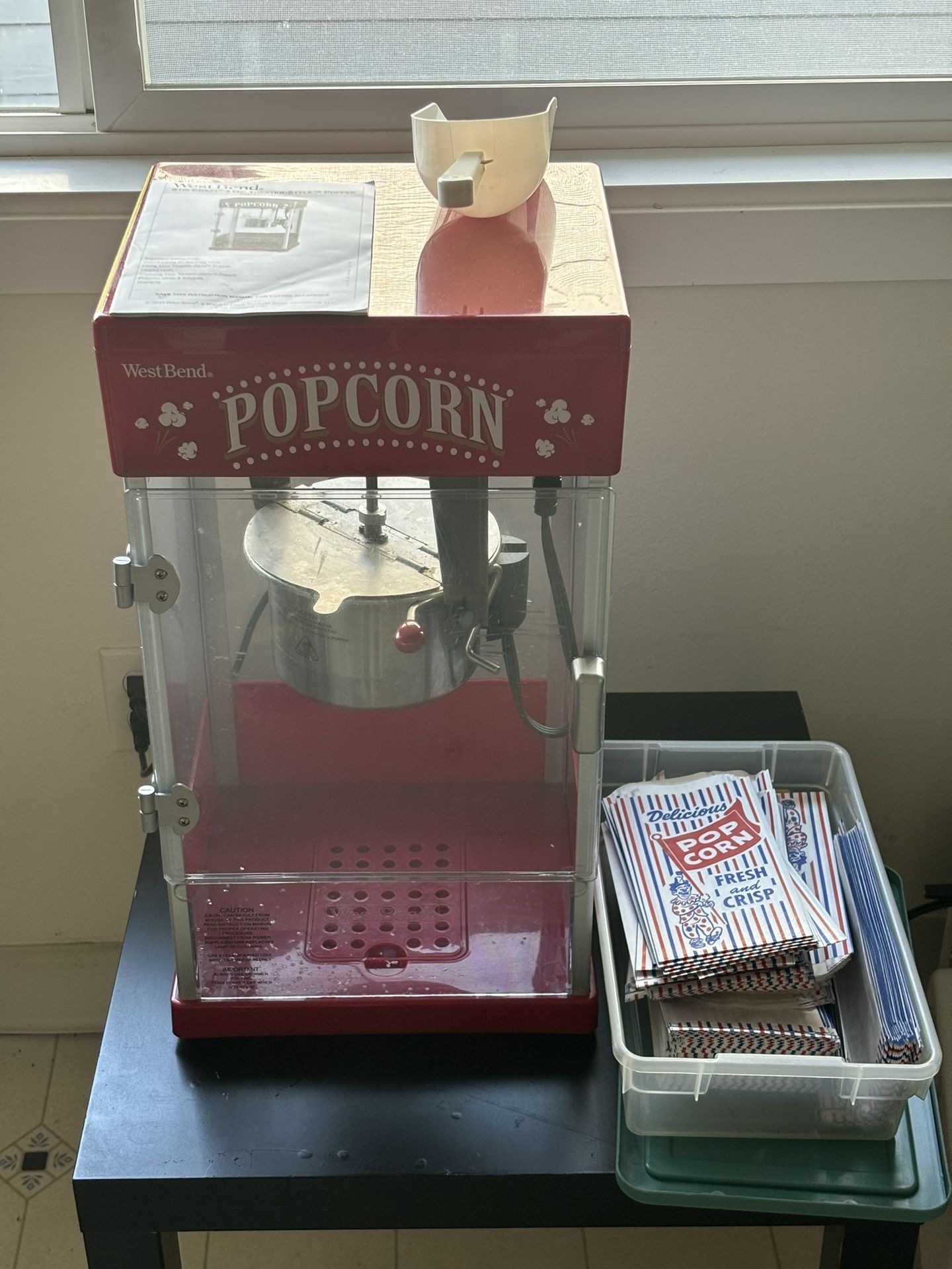 West Bend Stir Crazy Movie Theater Popcorn Popper, Gourmet Popcorn Maker Machine