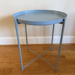 Round Metal Tray End Table Side Table
