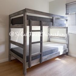 Twin Bunk Bed With Mattresses 