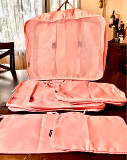 6pc Packing Cubes Set/Blush Pink NEW