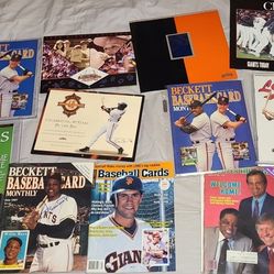 Lot of San Francisco Giants Magazines & Calendars Will Clark Willie Mays 