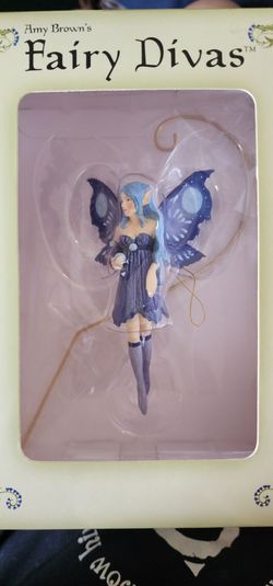 Amy Brown Fairy Diva Full Moon hand painted ornament
