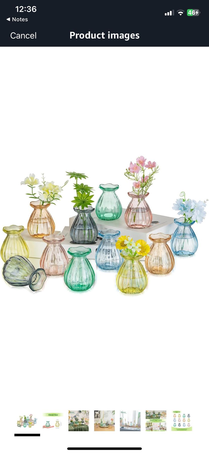 Small Bud Vases for centerpieces: 12 Pcs Glass Colored Vase for Flowers - Mini Ribbed Vases