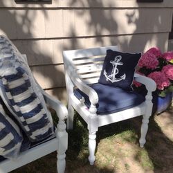 Pottery Barn/Ballard Design /Front Gate Solid Wood Patio Garden Set