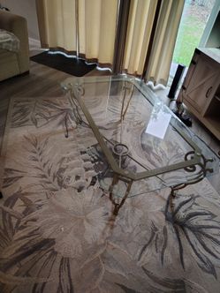 3-Piece Glass & Metal Table Set (Coffee Table + 2 End Tables) – $60