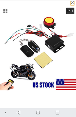 Motorcycle alarms pick up or installed disc brake locks