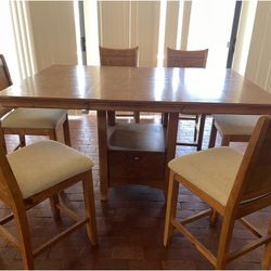 Tall Dining Table With 6 Chairs