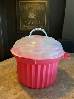 Pink 24 Cupcake Carousel Holder