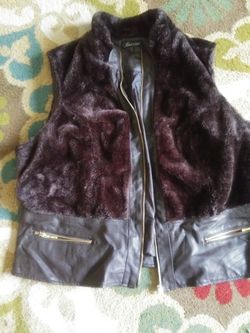 Fur leather 2x vest