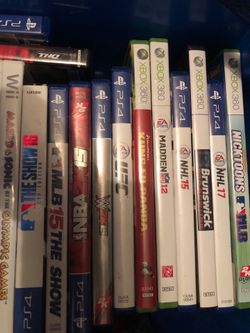 PS 4, Wii and XBox 360 Video Games
