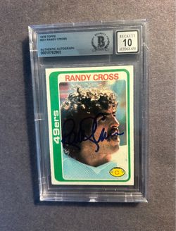 Vintage Topps #231 Randy Cross rookie card signed.Negotiable