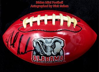 Nick Saban Autographed Baden Mini Football