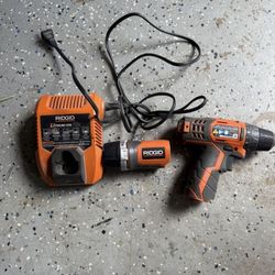 Rigid 12 V  Drill Drill, Flashlight Charger No Battery Light New