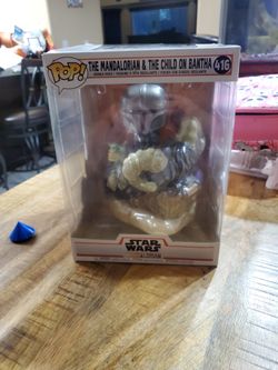 Funko Pop Mandalorian & The Child On Bantha 416