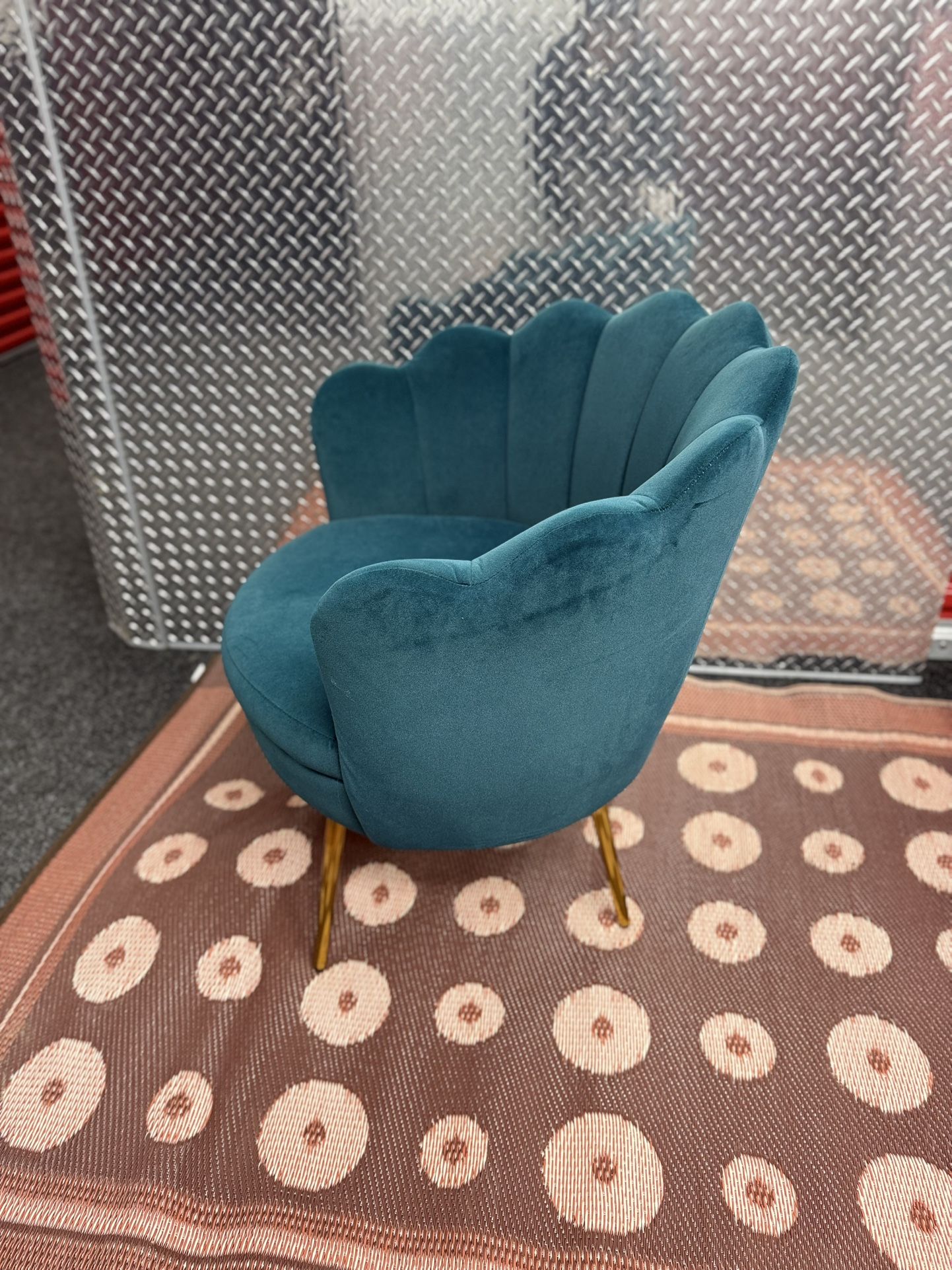 Teal Velvet Accent Chair