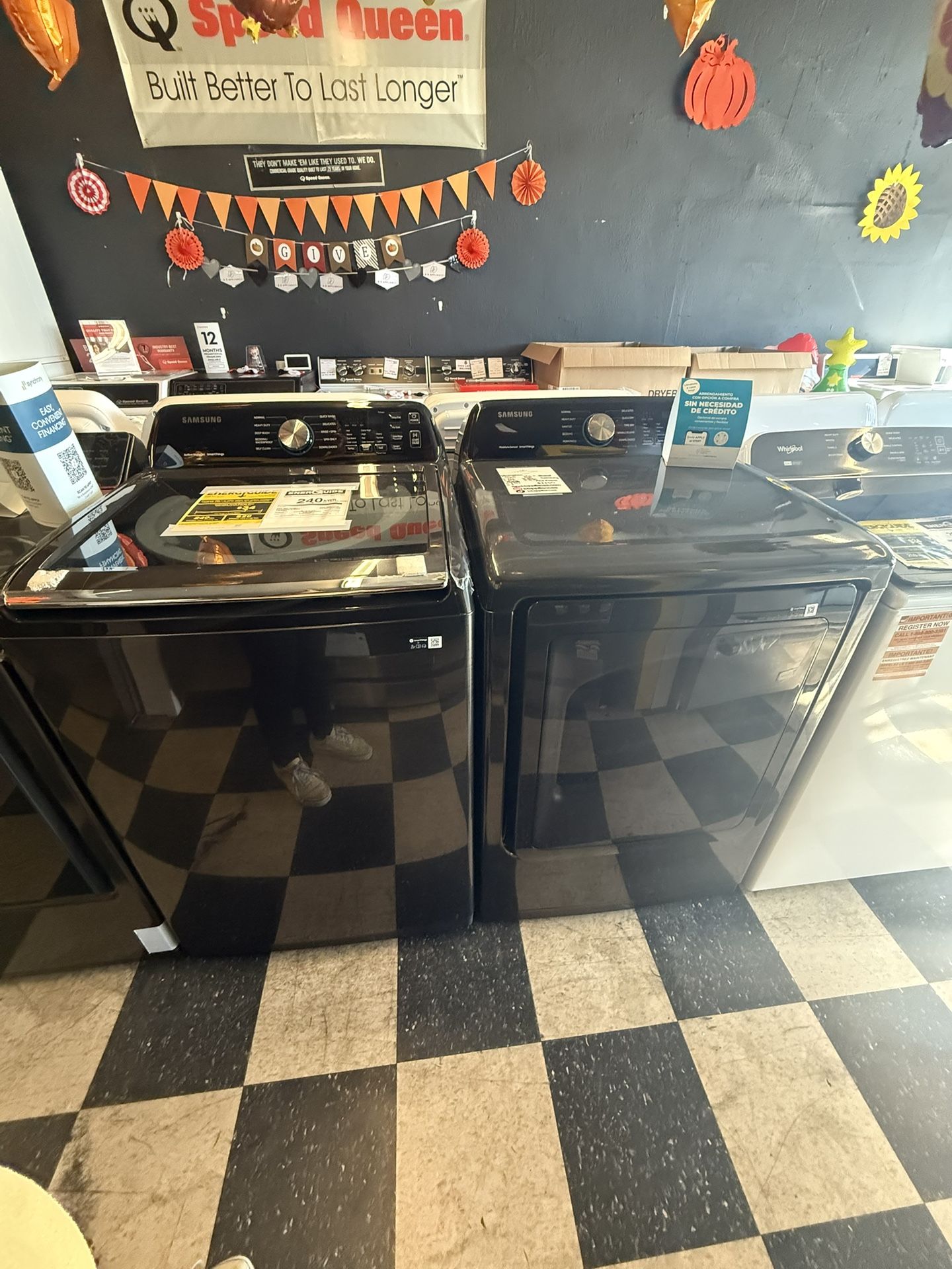 Samsung Washer And Dryer Set In Black ☃️🎁