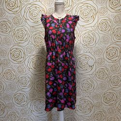 J.Crew "Painted Pansy" floral mini silk dress