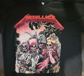 🔥Vintage Metallica The Four Horsemen T Shirt Band Graphic Tee Black Mens Size L