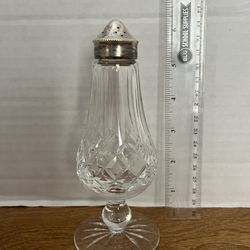 Waterford Crystal & Silverplate Lismore Shaker - 6 1/4" tall 
