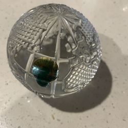 Waterford crystal globe. 3 inches paper weight
