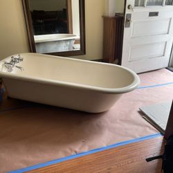 an old clawfoot tub 