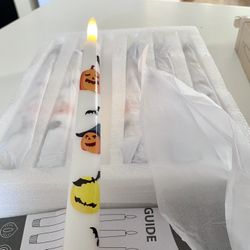 6- Flameless Taper Candles with 3D Wick, 9.6" Real Wax LED Candles with 2 Remote and Timer, 6 Pack Flickering Candlesticks Battery Operated Halloween 