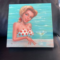Bikini martini Painting By Tina Schmidt