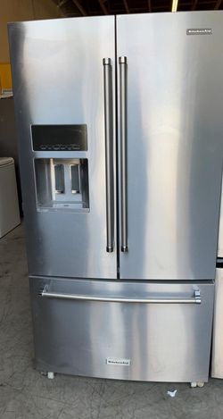 Kitchen Aid 3-Door Silver Refrigerator
