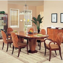 MODERN HIGH GLOSS WOOD/VENEER DINING ROOM SET
