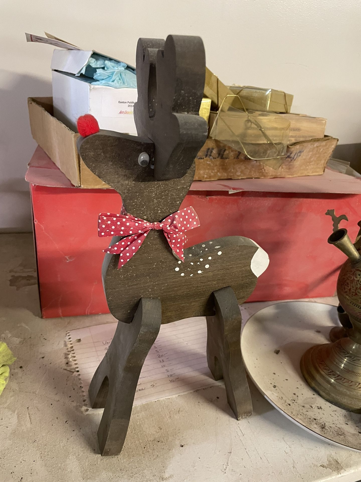 Vintage Wooden Reindeer