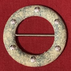 Vintage 1980s tee shirt slider clip blue denim scarf ring 80s fashion accessory 