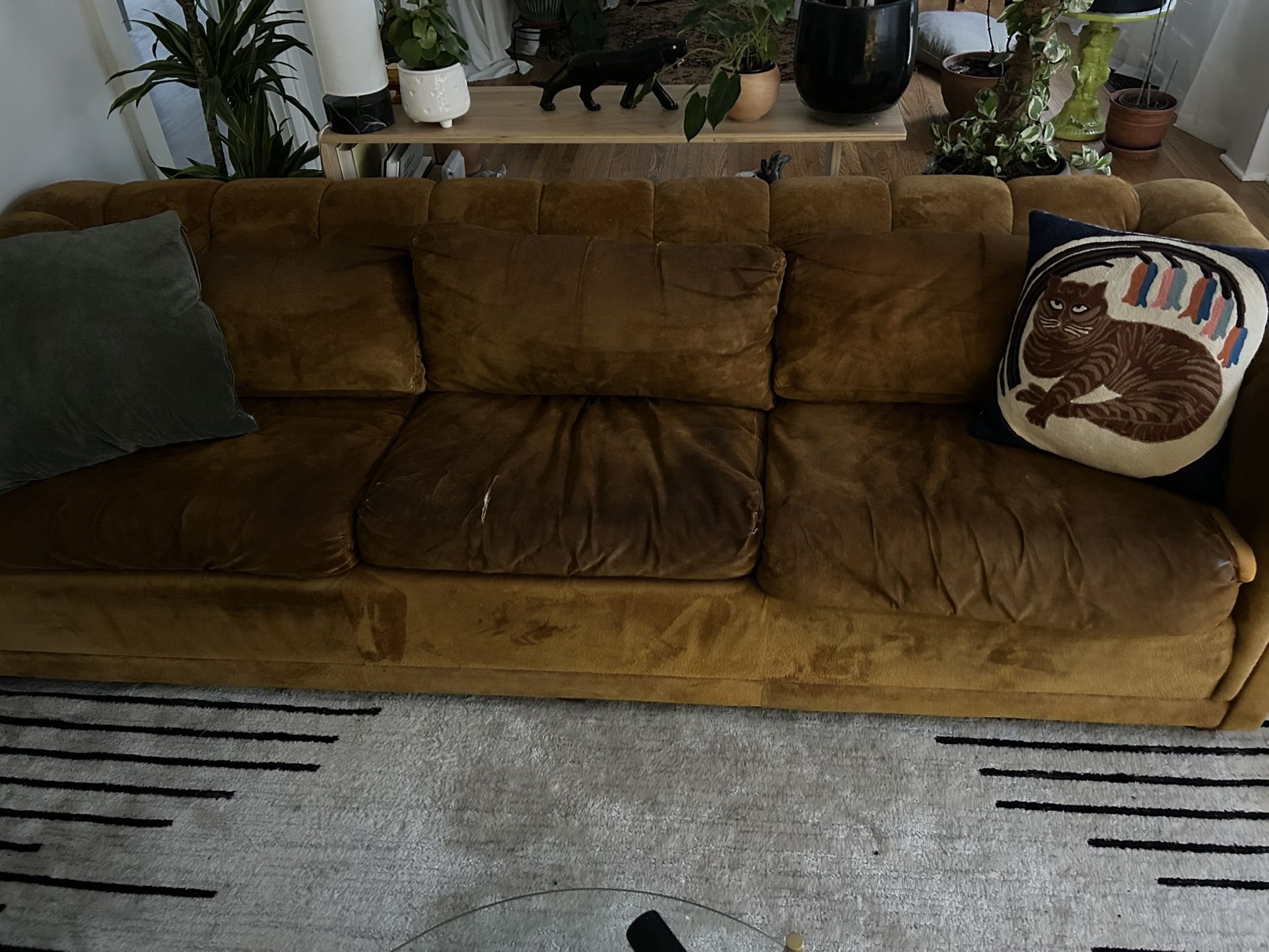 Vintage Suede Couch