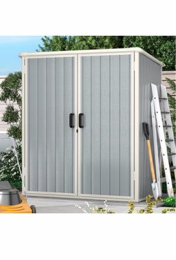 5 x 3Ft Resin Shed with Floor & Lockable Door