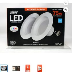 $40 For Everything! Feit Electric Dimmable LED 2 Pack Retrofit 5-6 Inch Kit Soft White