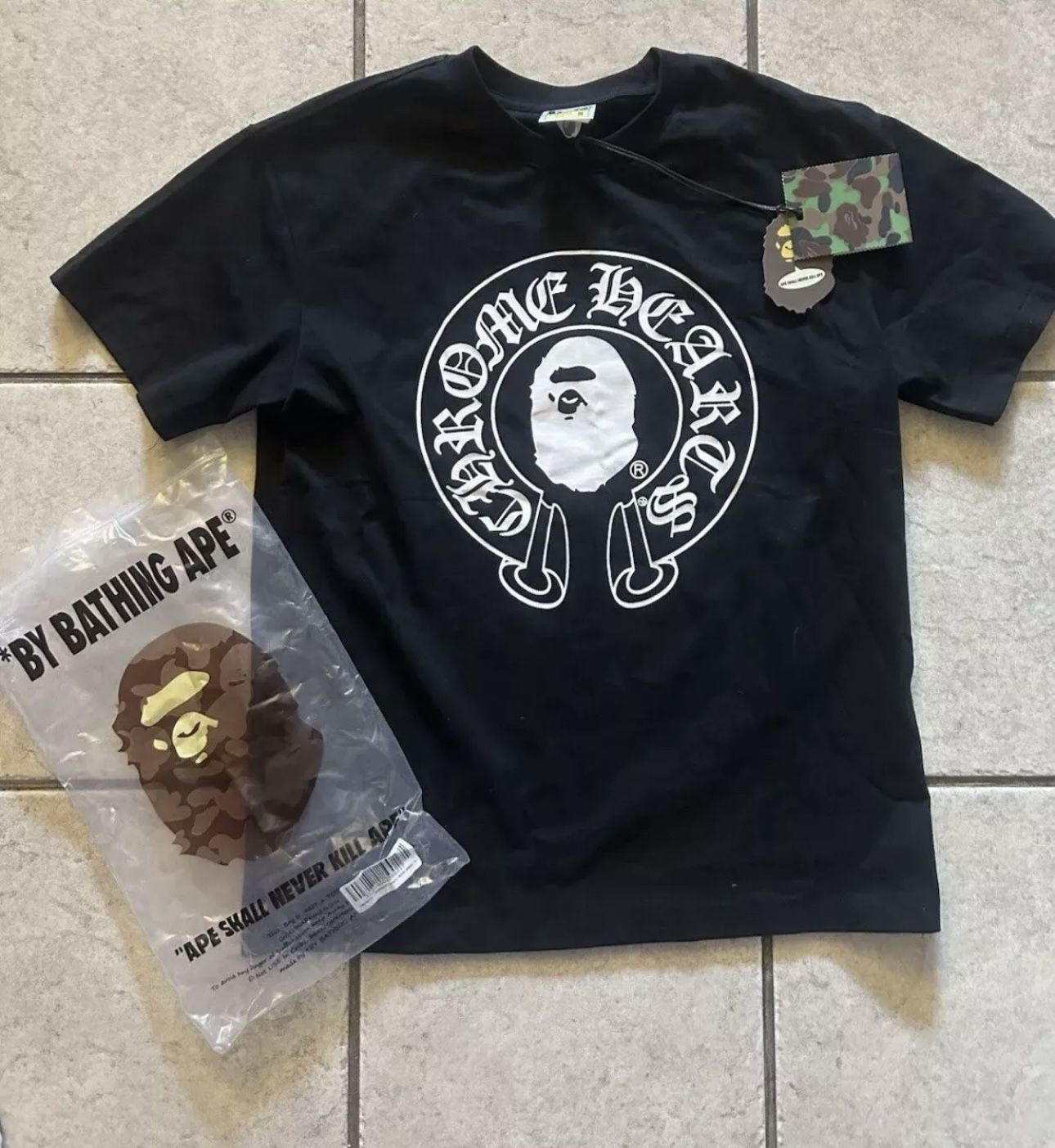 Bape X Chrome Hearts Tee - Medium - Brand New