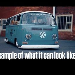 volkswagon bay window bus title in hand