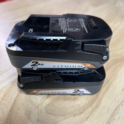 RIDGID 18V 2.0 Ah Lithium-lon Battery 2 PACK