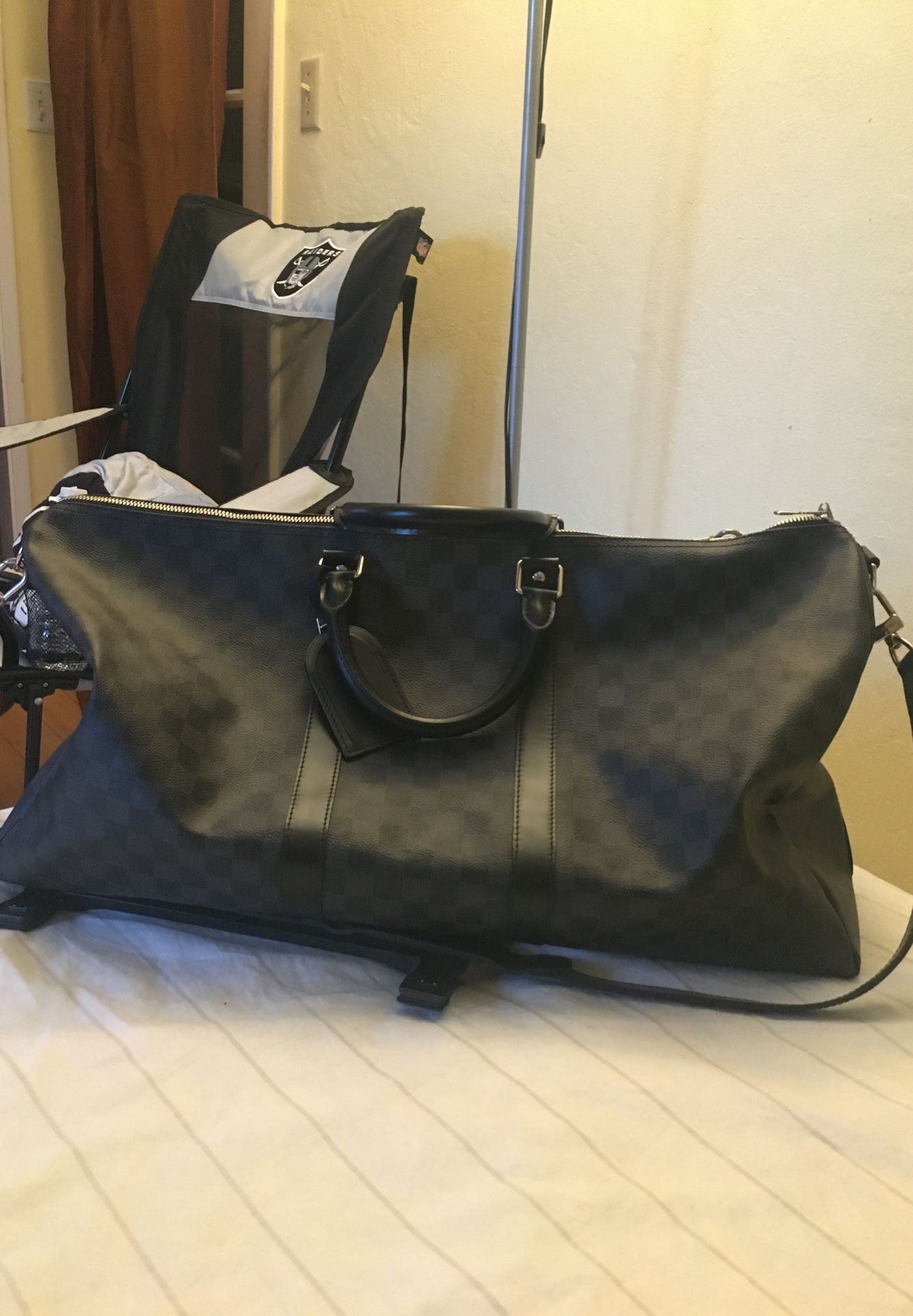Louis Vuitton black Damien keep all 55 bag