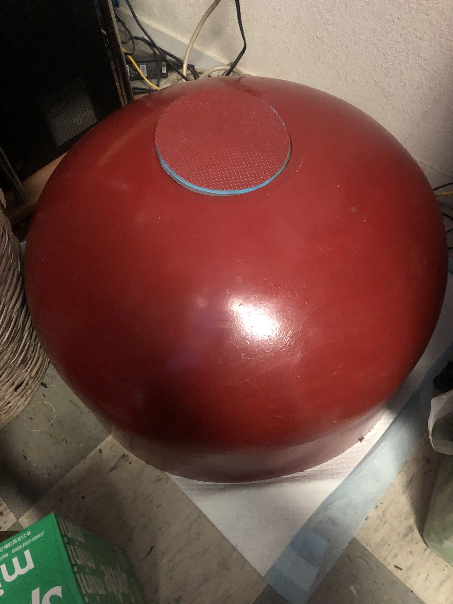 Red Unique Man Made Dog/ Cat Home Dome With Entrance And Air Hole 12 Yrs Old Great Condition