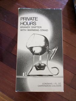 Brandy Snifter With Warming Stand 