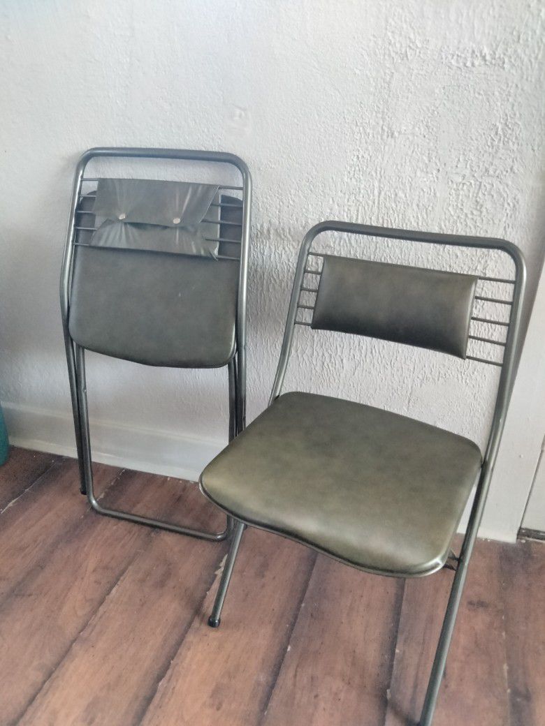 Vintage Folding Camping Chair Set Of 2 